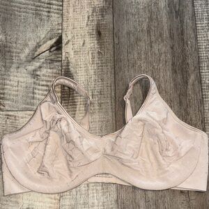 OLGA Quilted Bra in cream color- size 42D